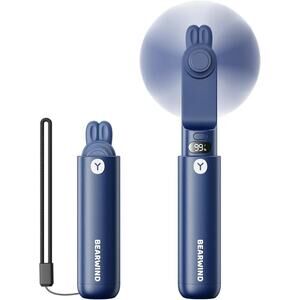 Portable Handheld Mini Fan: 2 in 1 Rechargeable Hand Held Fan with Backup Power